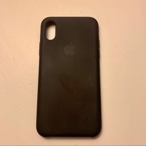 Black Silicone Apple iPhone XS phone case